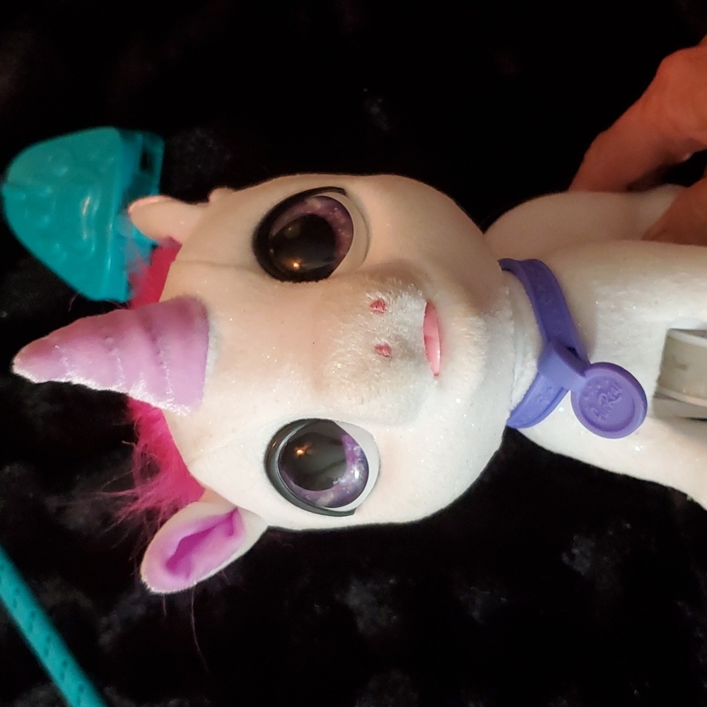 HASBRO furReal Friends Walkalot Big Wags Unicorn Interactive Pet Toy-EUC-Ages 4+